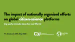 The impact of nationally organised efforts on global citizen-science platforms